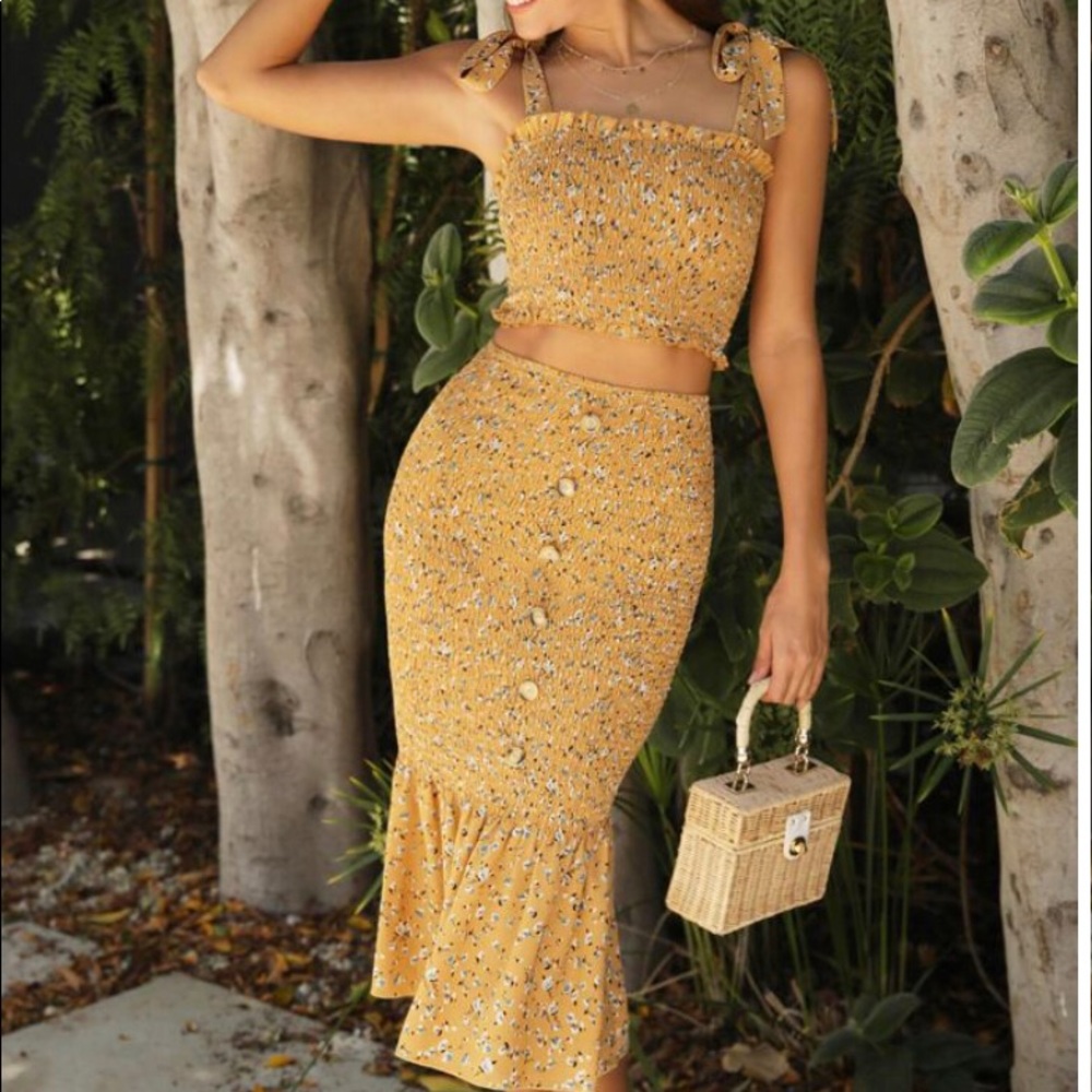 Skirt and top set